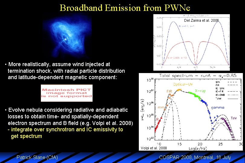 Broadband Emission from PWNe Del Zanna et al. 2006 • More realistically, assume wind