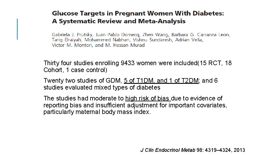 Thirty four studies enrolling 9433 women were included(15 RCT, 18 Cohort, 1 case control)