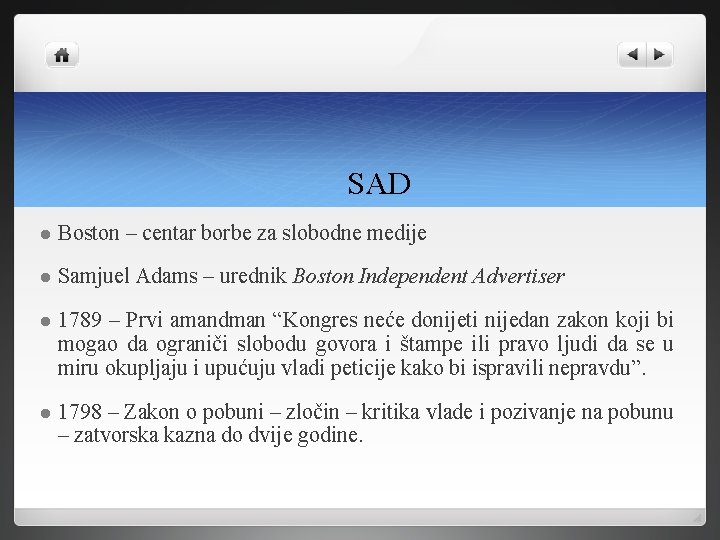 SAD l Boston – centar borbe za slobodne medije l Samjuel Adams – urednik