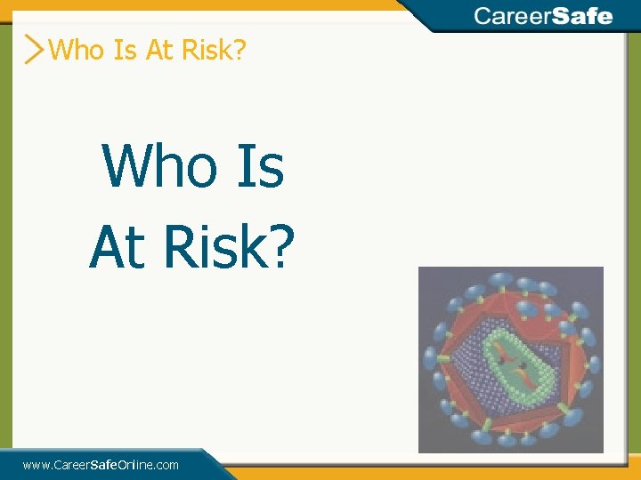 Who Is At Risk? www. Career. Safe. Online. com 