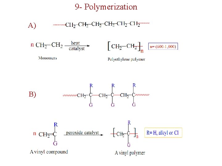 9 - Polymerization A) B) 