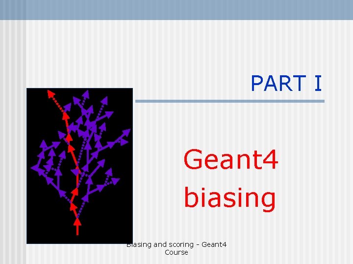 PART I Geant 4 biasing Biasing and scoring - Geant 4 Course 