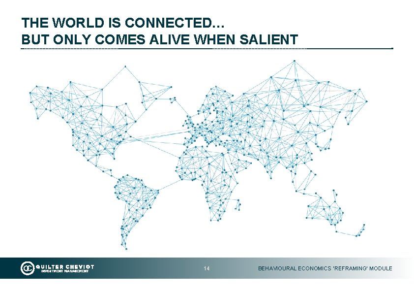 THE WORLD IS CONNECTED… BUT ONLY COMES ALIVE WHEN SALIENT 14 BEHAVIOURAL ECONOMICS ‘REFRAMING’