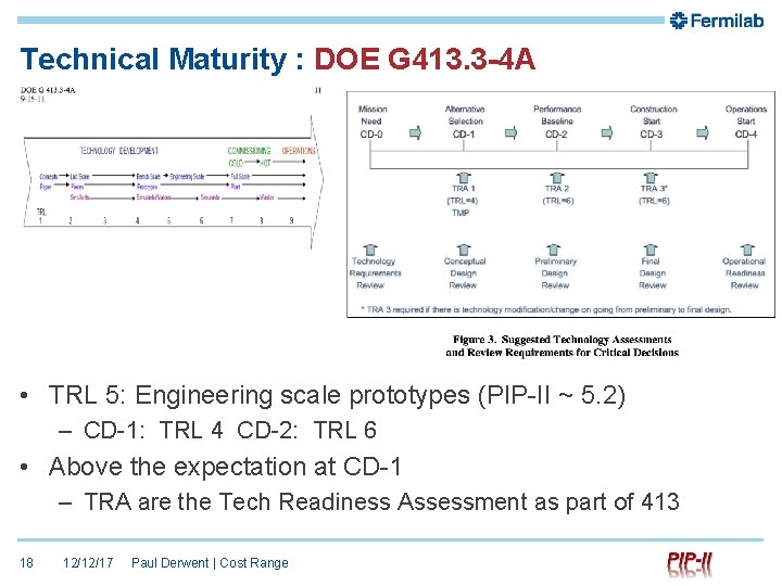 Technical Maturity : DOE G 413. 3 -4 A • TRL 5: Engineering scale