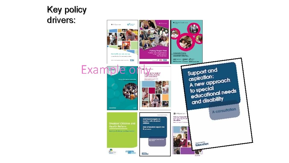 Key policy drivers: A bit of background. . . Example only 