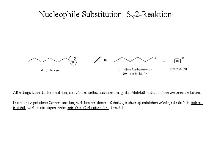 Nucleophile Substitution: SN 2 -Reaktion Allerdings kann das Bromid-Ion, so stabil es selbst auch