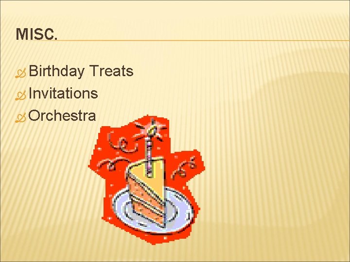 MISC. Birthday Treats Invitations Orchestra 