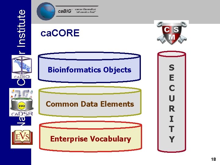 National Cancer Institute ca. CORE Bioinformatics Objects Common Data Elements Enterprise Vocabulary S E