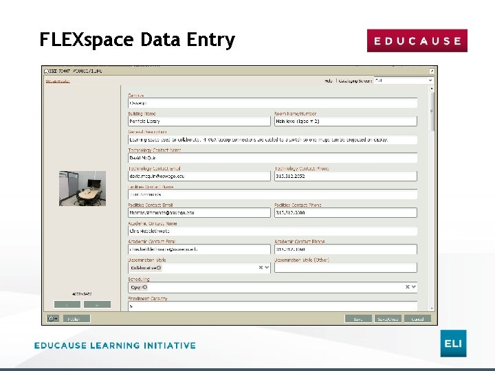FLEXspace Data Entry 