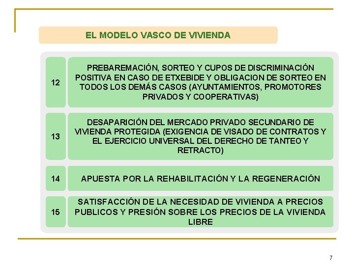 EL MODELO VASCO DE VIVIENDA 12 PREBAREMACIÓN, SORTEO Y CUPOS DE DISCRIMINACIÓN POSITIVA EN