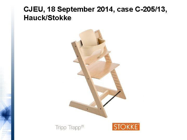 CJEU, 18 September 2014, case C-205/13, Hauck/Stokke 