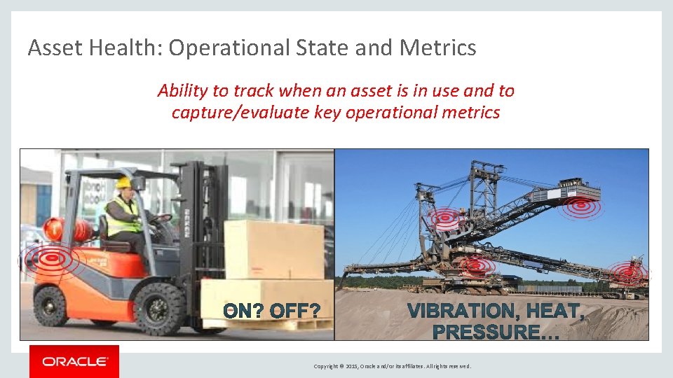 Asset Health: Operational State and Metrics Ability to track when an asset is in