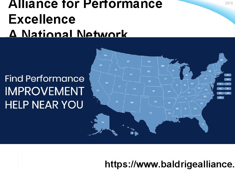 Alliance for Performance Excellence A National Network 2018 https: //www. baldrigealliance. o Baldrige Performance