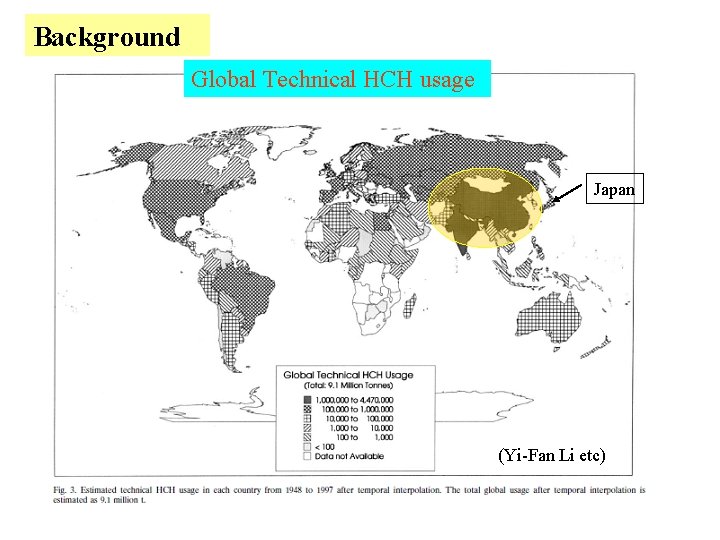 Background Global Technical HCH usage Japan (Yi-Fan Li etc) 