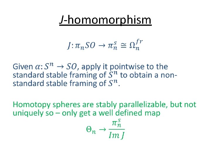 J-homomorphism • 
