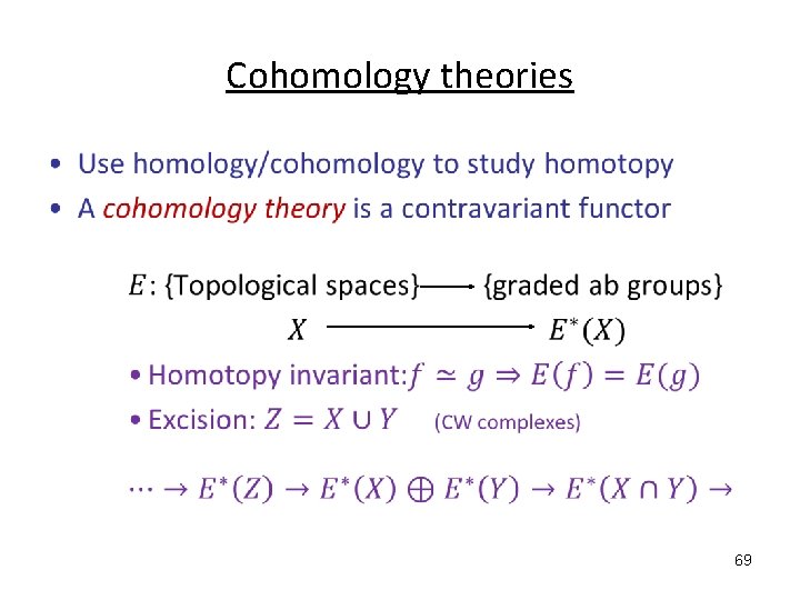 Cohomology theories • 69 