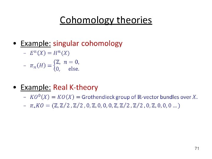 Cohomology theories • 71 