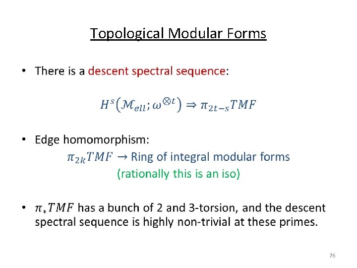 Topological Modular Forms • 76 