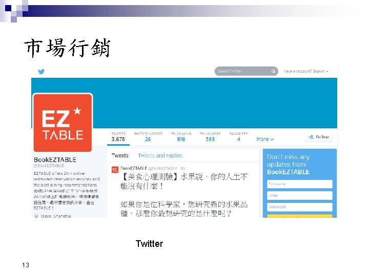 市場行銷 Twitter 13 