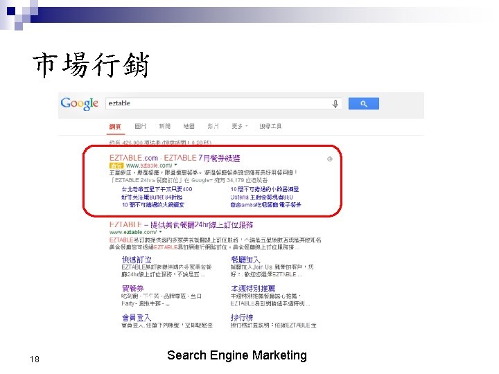 市場行銷 18 Search Engine Marketing 