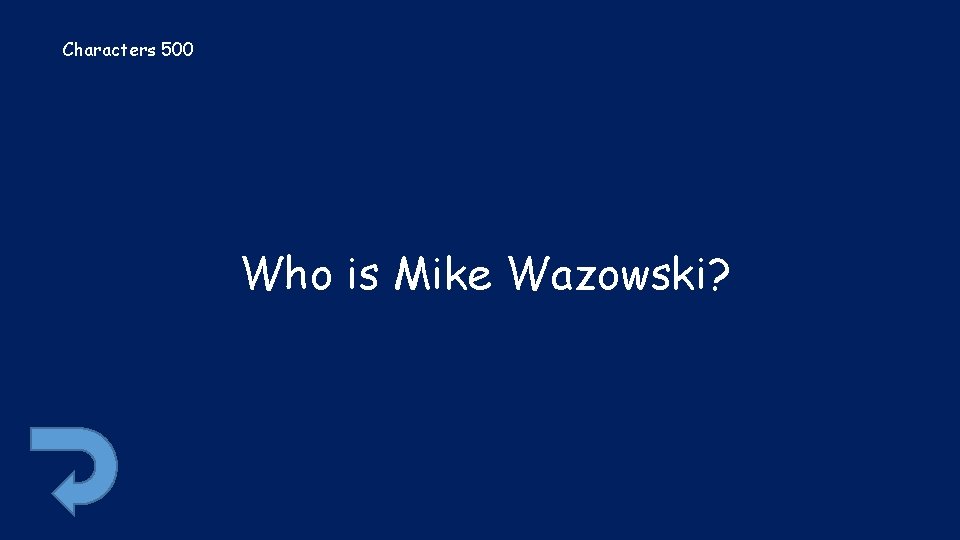 Characters 500 Who is Mike Wazowski? 