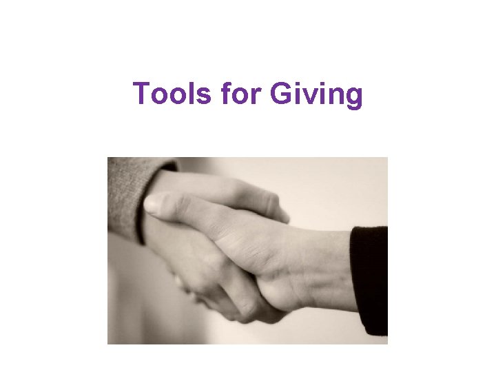 Tools for Giving 