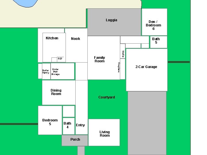 Loggia Kitchen Nook Bath 5 Dining Room Bedroom 5 Courtyard Bath 4 Entry Living