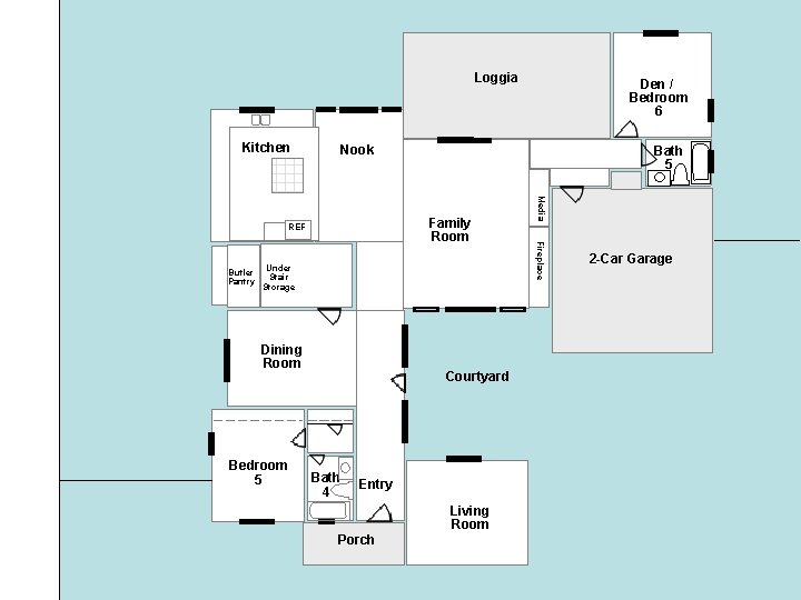 Loggia Kitchen Nook Bath 5 Dining Room Bedroom 5 Courtyard Bath 4 Entry Living