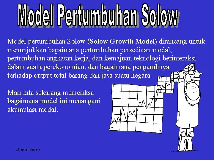 Model pertumbuhan Solow (Solow Growth Model) dirancang untuk menunjukkan bagaimana pertumbuhan persediaan modal, pertumbuhan