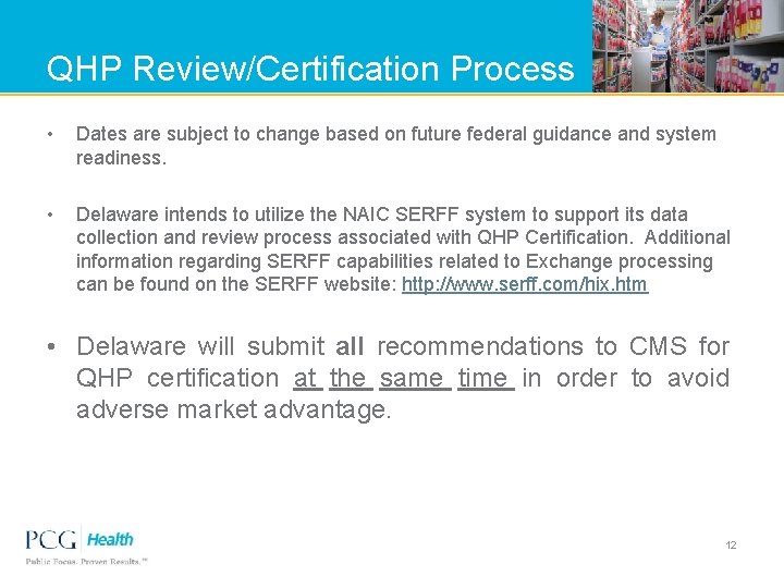 QHP Review/Certification Process • Dates are subject to change based on future federal guidance