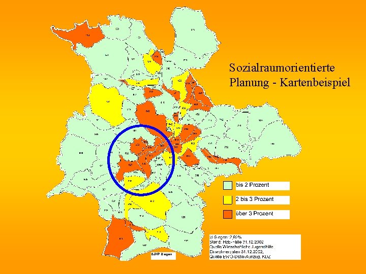 Sozialraumorientierte Planung - Kartenbeispiel 