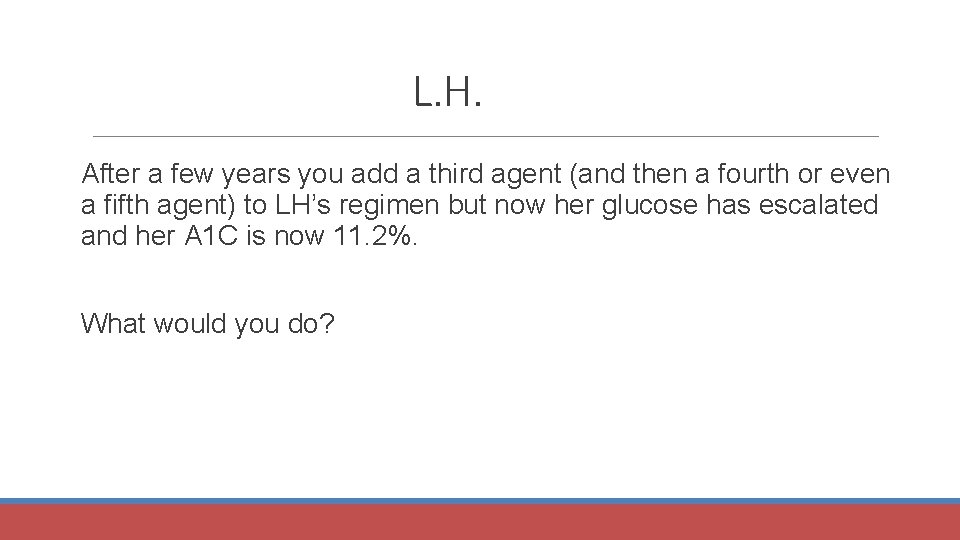 L. H. After a few years you add a third agent (and then a