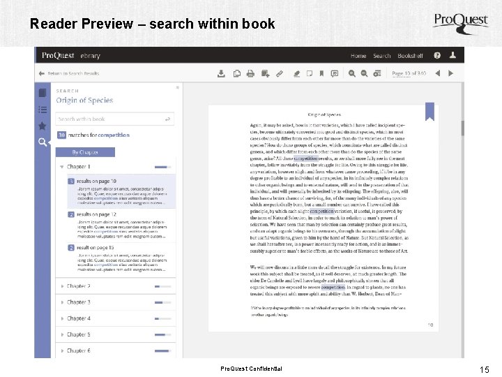 Reader Preview – search within book Pro. Quest Confidential 15 