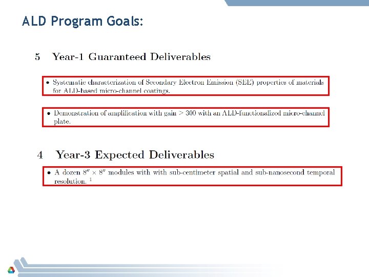 ALD Program Goals: 