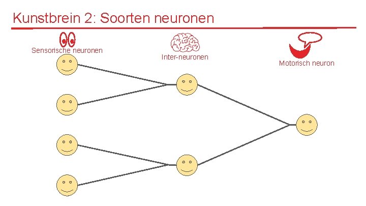 Kunstbrein 2: Soorten neuronen Sensorische neuronen Inter-neuronen Motorisch neuron 