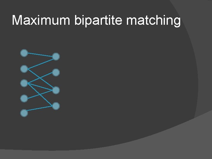 Maximum bipartite matching 