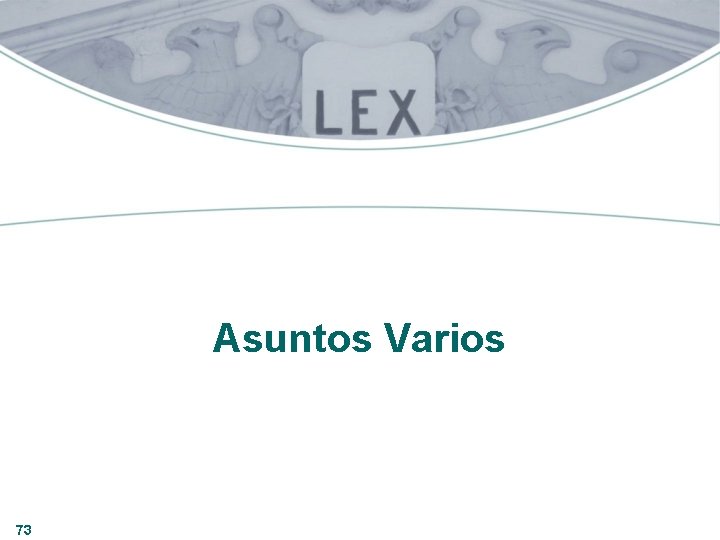 Asuntos Varios 73 3 