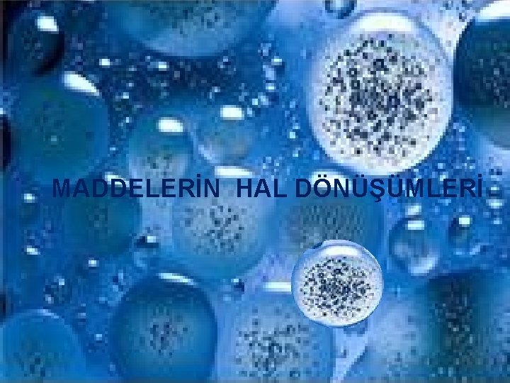 MADDELERİN HAL DÖNÜŞÜMLERİ 