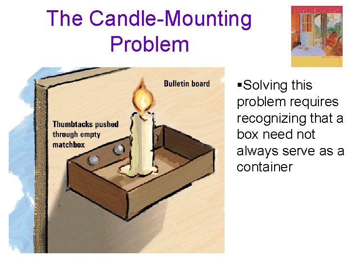 The Candle-Mounting Problem §Solving this problem requires recognizing that a box need not always