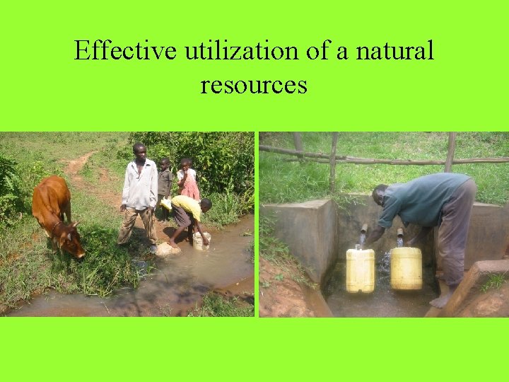 Effective utilization of a natural resources 