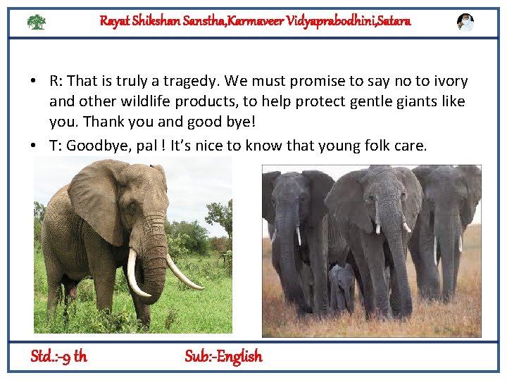 Rayat Shikshan Sanstha, Karmaveer Vidyaprabodhini, Satara • R: That is truly a tragedy. We