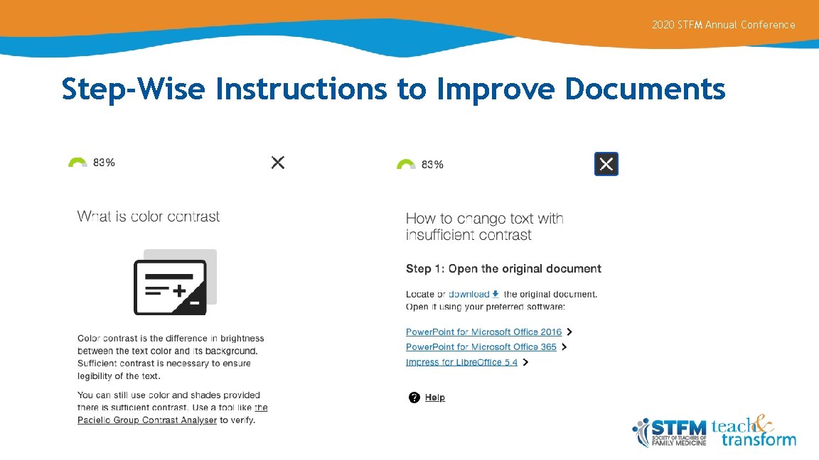 2020 STFM Annual Conference Step-Wise Instructions to Improve Documents 