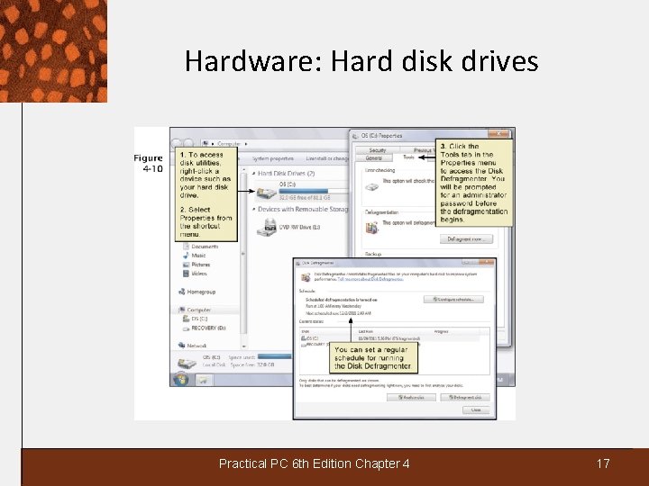 Hardware: Hard disk drives Practical PC 6 th Edition Chapter 4 17 