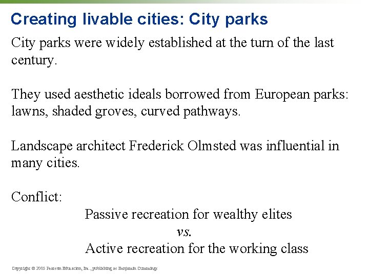 Creating livable cities: City parks were widely established at the turn of the last