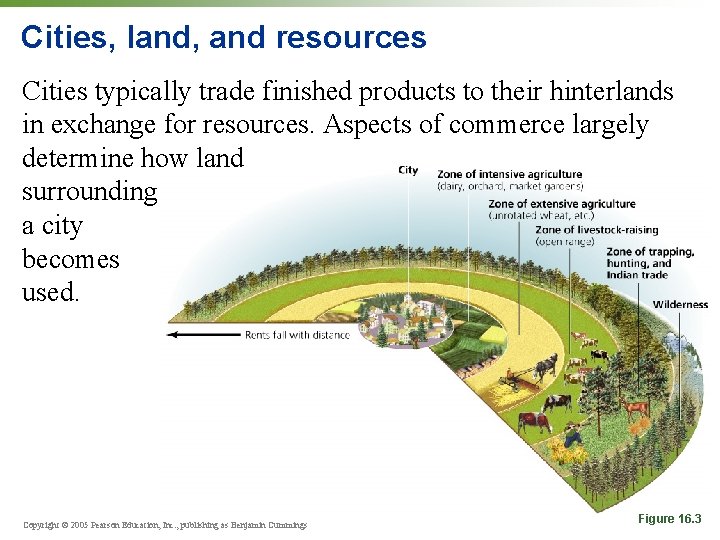 Cities, land, and resources Cities typically trade finished products to their hinterlands in exchange