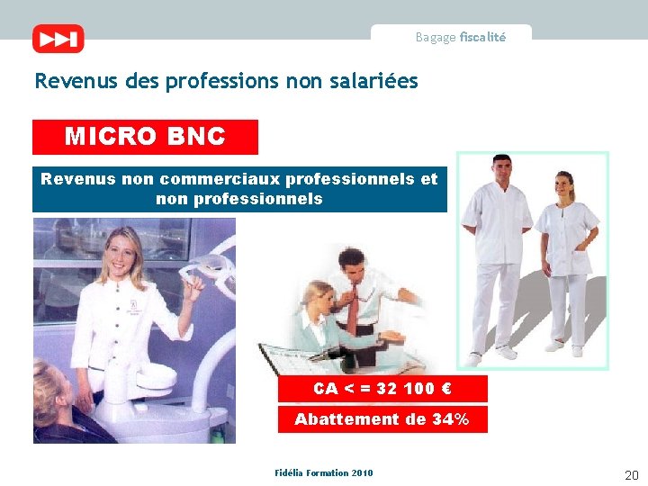 Bagage fiscalité Revenus des professions non salariées MICRO BNC Revenus non commerciaux professionnels et