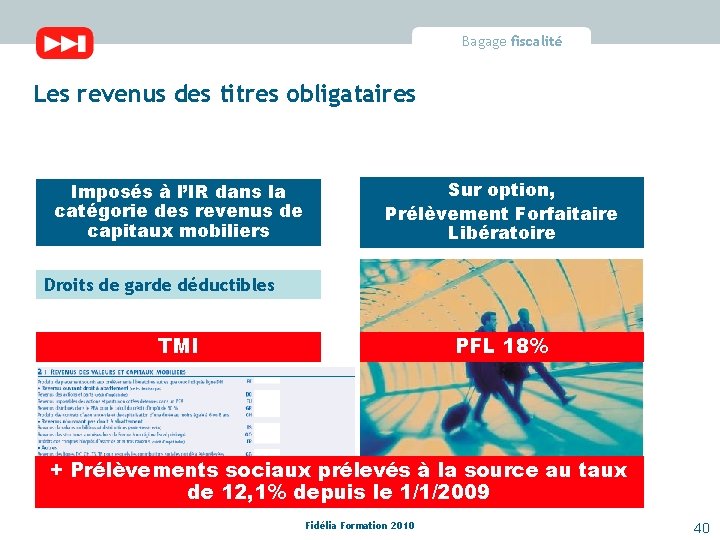 Bagage fiscalité Les revenus des titres obligataires Imposés à l’IR dans la catégorie des