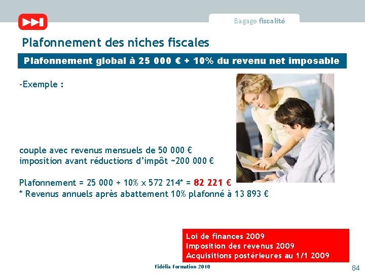 Bagage fiscalité Plafonnement des niches fiscales Plafonnement global à 25 000 € + 10%