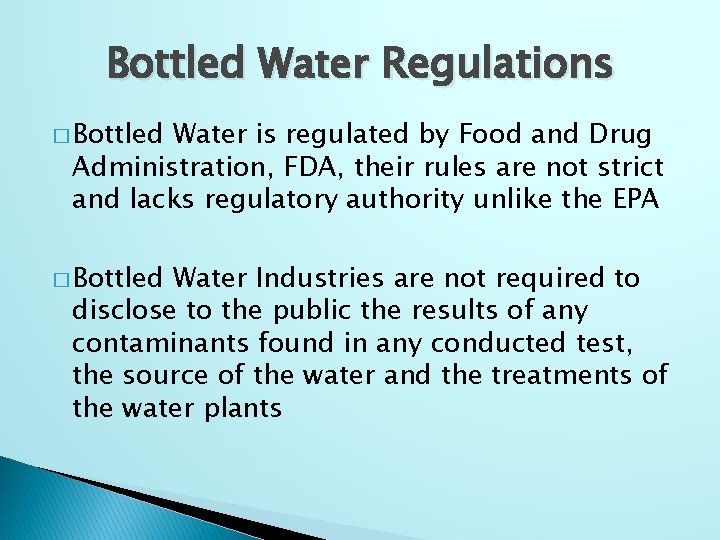 The Effects of Bottled Water on the Environments