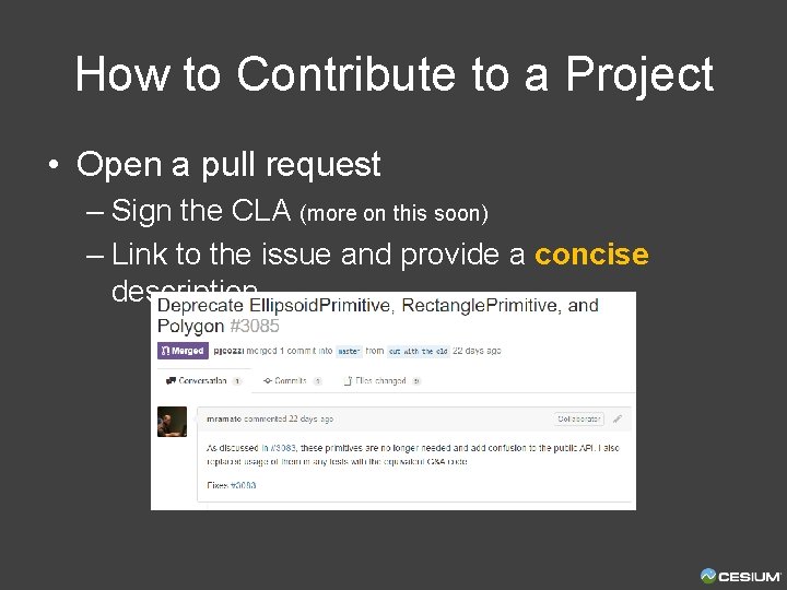 How to Contribute to a Project • Open a pull request – Sign the